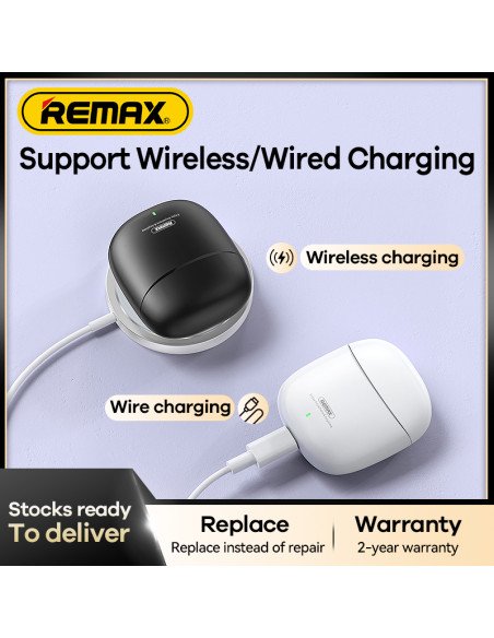 Belaidės ausinės REMAX CozyBuds W5 Bluetooth 5.3 su belaidžio įkrovimo dėklu