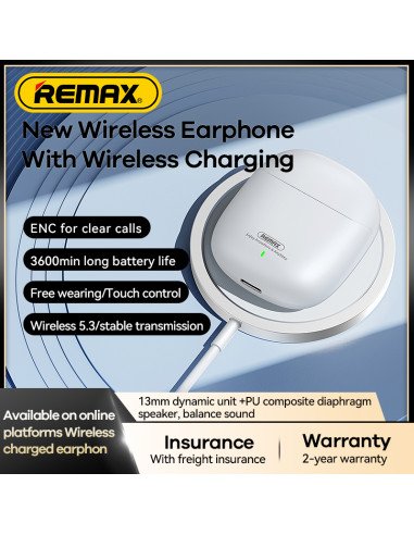 REMAX TWS Wireless Earbuds Bluetooth 5.3 with Wireless Charging Case CozyBuds W5 — view 9