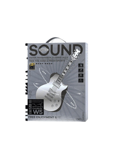 REMAX Geek Series Stereo Earbuds with Wireless Charging Case for Music & Call CozyBuds W5 PACKAGE