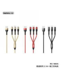 REMAX SPEED Series 3-in-1 2.1A Charging Cable RC-186th...