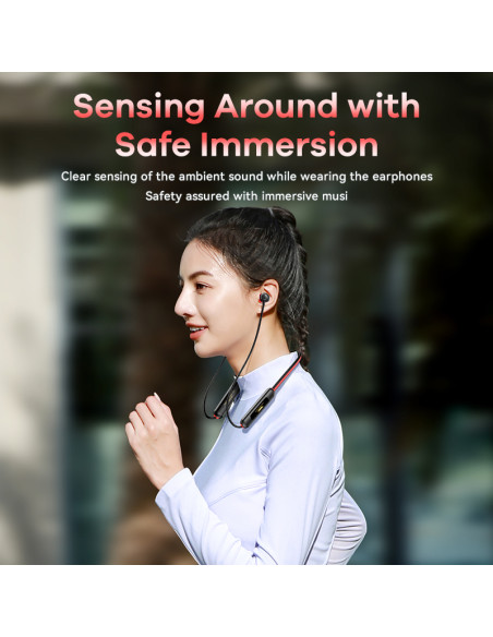 REMAX ENC Wireless Neckband Sports Earphones RB-S12 Black