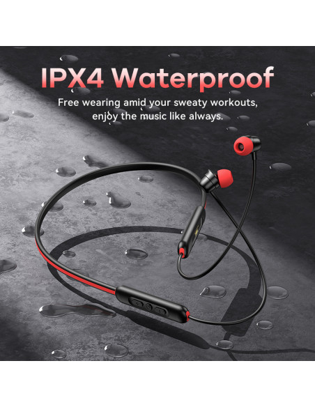 REMAX ENC Wireless Neckband Sports Earphones RB-S12 Black