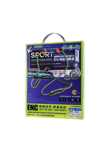 REMAX ENC Wireless Neckband Sports Earphones RB-S12  package