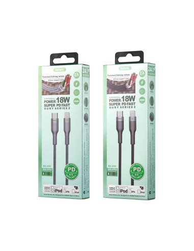 REMAX Fast Charging Cable 18W PD USB-C to...