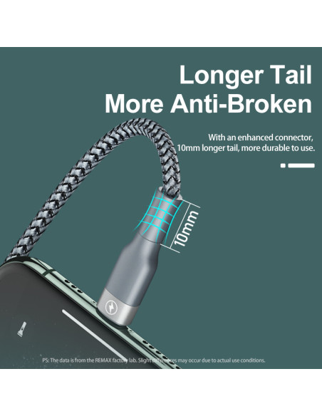 REMAX greitojo įkrovimo duomenų kabelis RC-009  (Type C - Lightning)