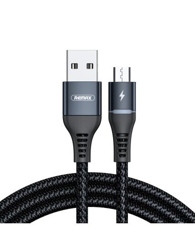 Duomenų kabelis REMAX RC-152m 2.4A USB-A į Micro USB, 1m, su LED apšvietimu — vaizdas 3