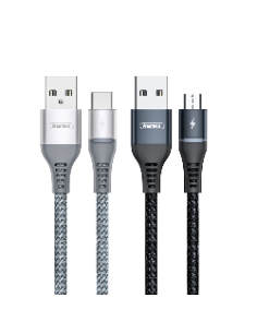 REMAX Data Cable 2.4A USB-A to Micro USB 1m with LED Light RC-152m