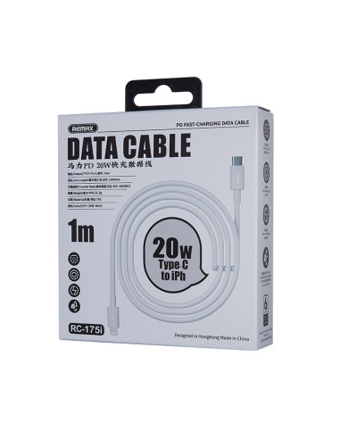 REMAX Marlik Series 20W PD Fast-charging Data Cable RC-175i 1m (Type C- Lightning) PACKAGE