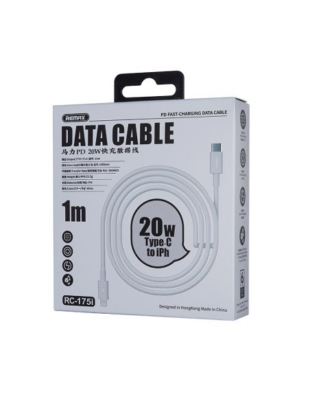 REMAX Marlik Series 20W PD Fast-charging Data Cable RC-175i 1m (Type C- Lightning) PACKAGE