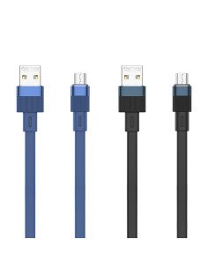 Įkrovimo ir duomenų kabelis REMAX RC-C001 2.4A elastingas aliuminio USB-A į Micro USB, 1m