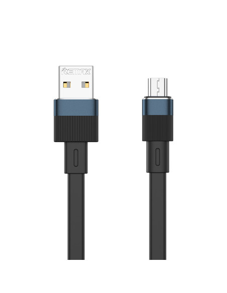 REMAX Flushing Series 2.4A Elastic Aluminum Data Cable 1m RC-C001 A-M (USB - Micro) BLACK