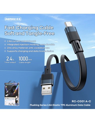 REMAX Charging & Data Cable 2.4A Elastic...