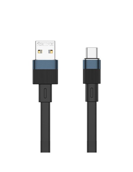 Įkrovimo ir duomenų kabelis REMAX RC-C001 2.4A elastingas aliuminio USB-A į USB-C, 1m