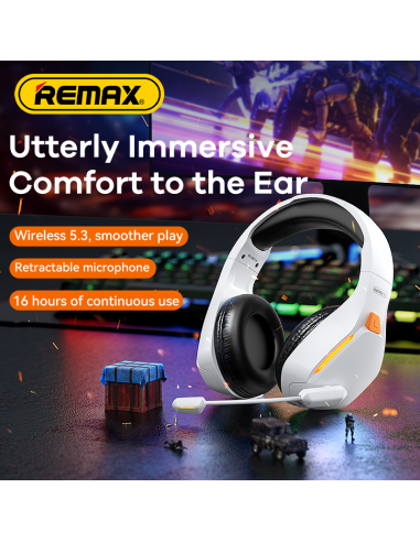 Belaidės žaidimų ausinės REMAX RB-680HB Kinyin Bluetooth 5.3 — vaizdas 9