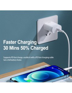 Sieninis įkroviklis REMAX RP-U70 20W PD USB-C, greitas 2