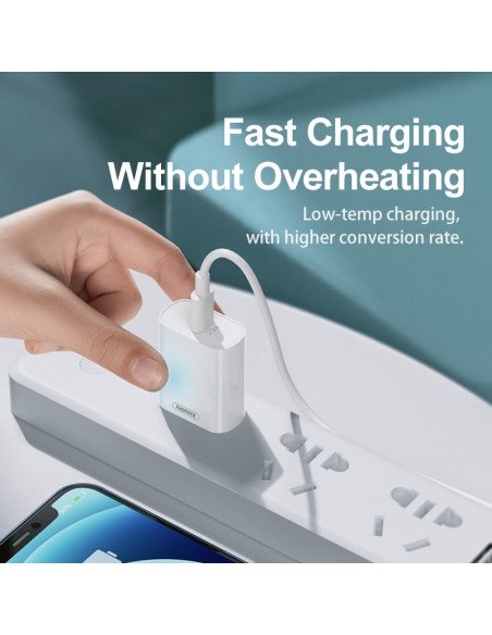 Sieninis įkroviklis REMAX RP-U70 20W PD USB-C, greitas — vaizdas 5