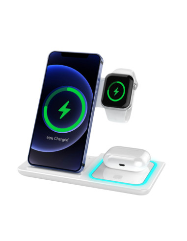 REMAX Brainy Series 15W Foldable 3-in-1 Wireless Charger RP-W53