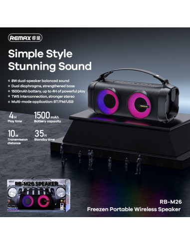 REMAX Freezen Portable Wireless Speaker RB-M26