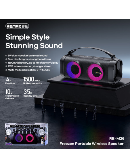 REMAX Freezen Portable Wireless Speaker RB-M26