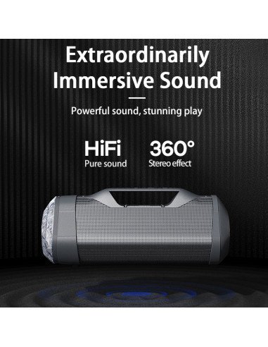 REMAX MONSTER Portable Wireless Speaker 15600mAh with NFC and LED Lights RB-H30 — view 7
