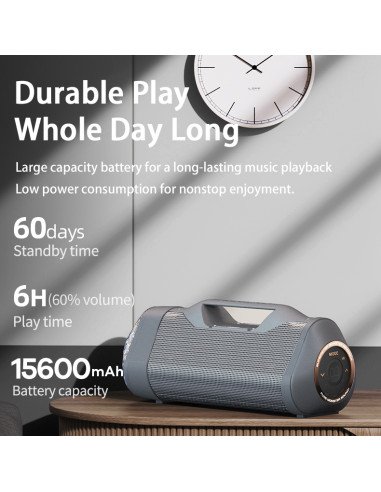 REMAX MONSTER Portable Wireless Speaker 15600mAh with NFC and LED Lights RB-H30 — view 13