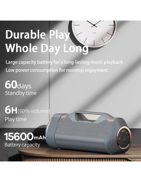 REMAX MONSTER Portable Wireless Speaker 15600mAh with NFC and LED Lights RB-H30 — view 13