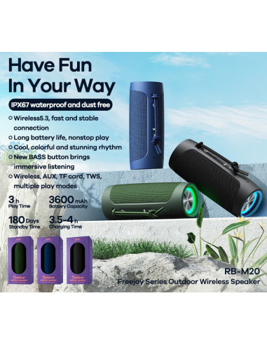 REMAX Freejoy Series Outdoor Wireless Speaker...