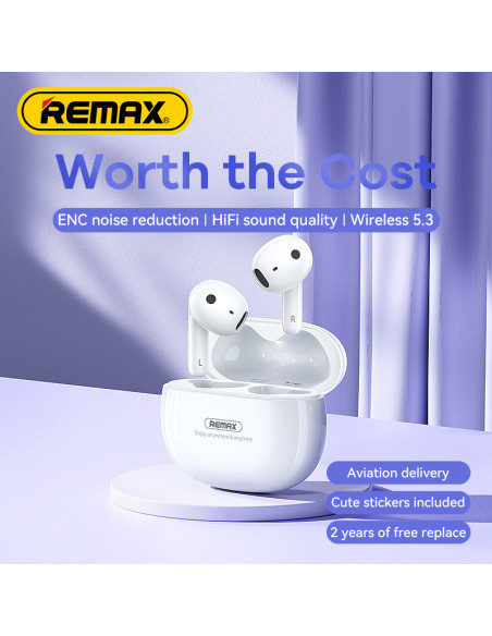 REMAX Eggie serijos belaidės ausinės muzikai ir skambučiams CozyBuds1
