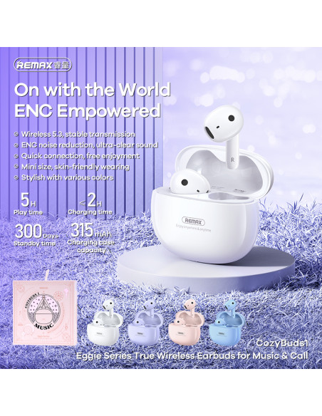 REMAX CozyBuds1 Wireless Earbuds for Music & Call