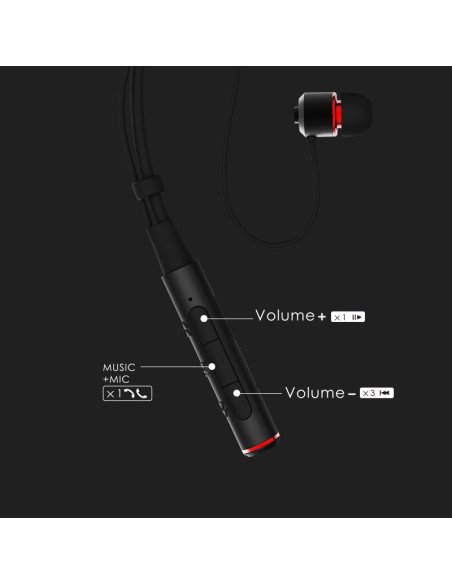REMAX Wireless Neckband Bluetooth Earphones RB-S6, Black — view 4