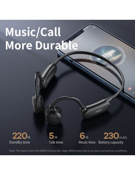 REMAX Bone Conduction Wireless Headphones RB-S33, Black — view 5