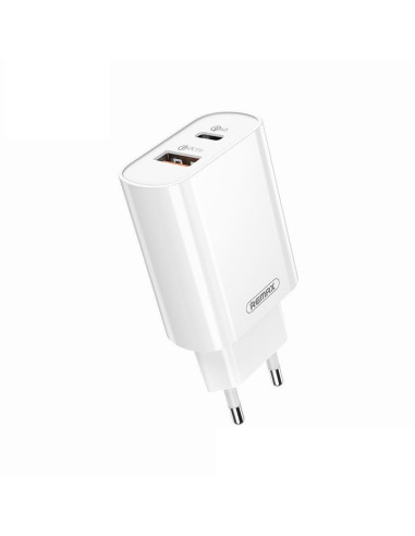 REMAX Jane Series QC 3.0+PD Fast Charging Adapter 18W RP-U37 (USB+Type C) WHITE