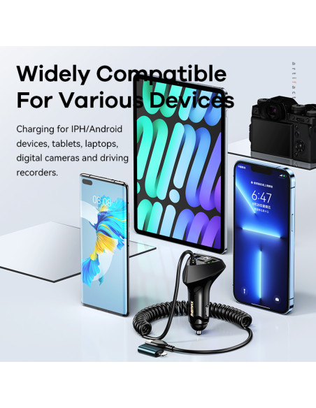 REMAX 20W+22.5W Cabled Fast Charging Car Phone Charger RCC328