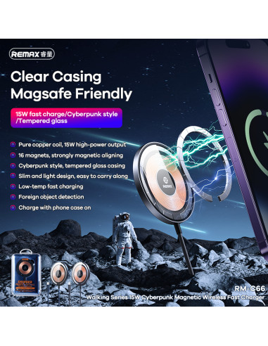 REMAX Walking Series 15W Cyberpunk magnetinis...