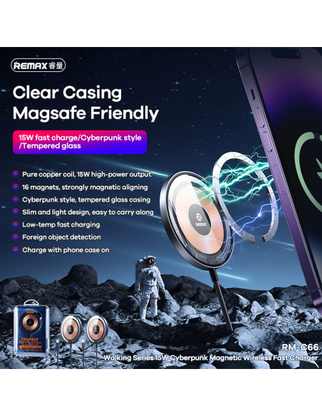 REMAX RP-W66 15W Magnetic Wireless Fast Charger