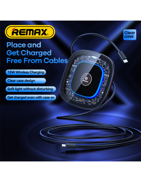 REMAX Walking Series 15W Transparent Wireless Charger RP-W76