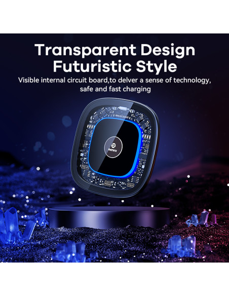 REMAX Walking Series 15W Transparent Wireless Charger RP-W76
