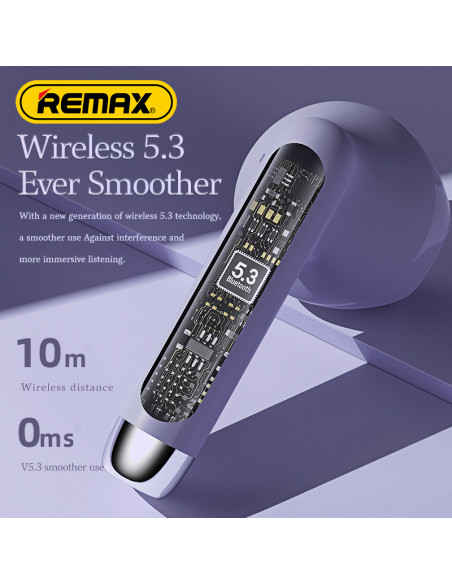 REMAX Marshmallow serijos belaidės stereo ausinės muzikai ir skambučiams TWS-19