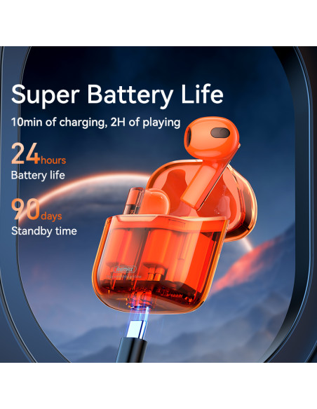 REMAX CozyBuds 6C Clear True Wireless Earbuds for Music & Call