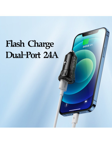 REMAX 2.4A Car Phone Charger 3-in-1 Charging...