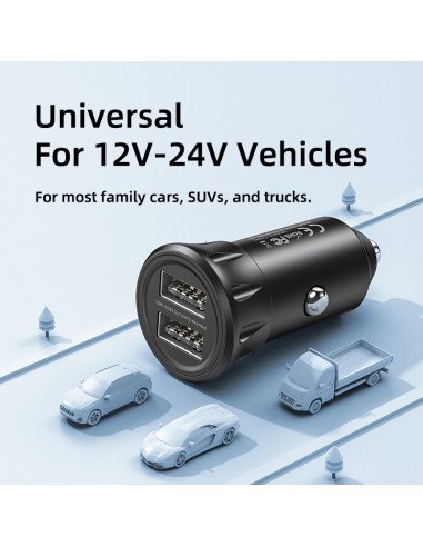 REMAX Car Charger Set 2.4A 2×USB with 3-in-1 Cable RCC236 — view 8