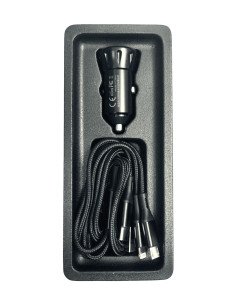 Automobilinio įkroviklio rinkinys REMAX RCC236 2.4A 2×USB su 3-in-1 kabeliu 2