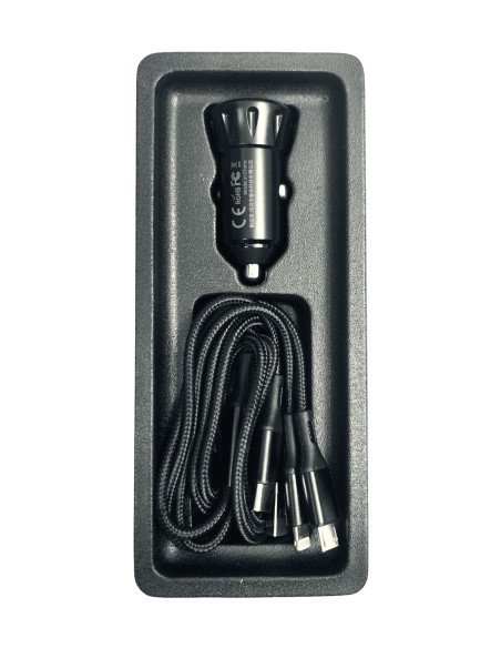 REMAX Car Charger Set 2.4A 2×USB with 3-in-1 Cable RCC236 — view 2