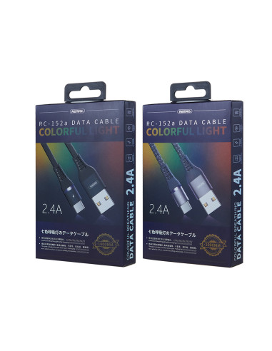 REMAX Colorful Light 2.4A duomenų perdavimo...
