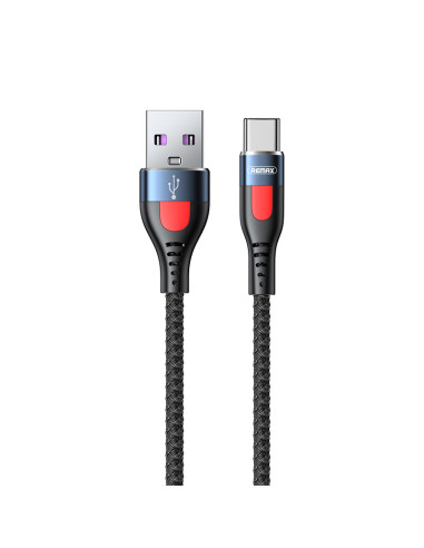 REMAX Lesu Pro 5A Aluminum Alloy Fast Charging Cable  RC-188a (USB-type C) black with red