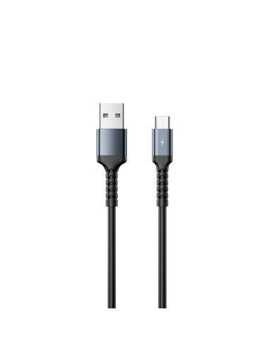 REMAX Kayla II Series 2.4A Elastic TPE Aluminum Data Cable  RC-C008 A-C (USB - Type C) black