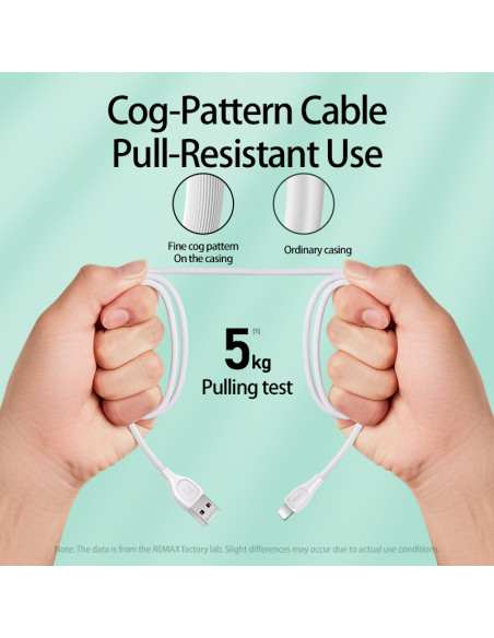 REMAX Lesu Pro serijos 2.1A duomenų perdavimo kabelis RC-160i  (USB- iPhone)