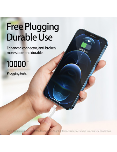 REMAX Lesu Pro serijos 2.1A duomenų perdavimo kabelis RC-160i  (USB- iPhone)