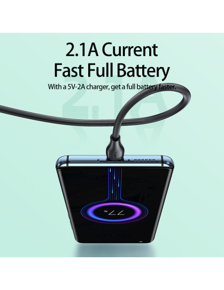 REMAX Lesu Pro serijos 2.1A duomenų perdavimo kabelis RC-160m (USB-Micro)