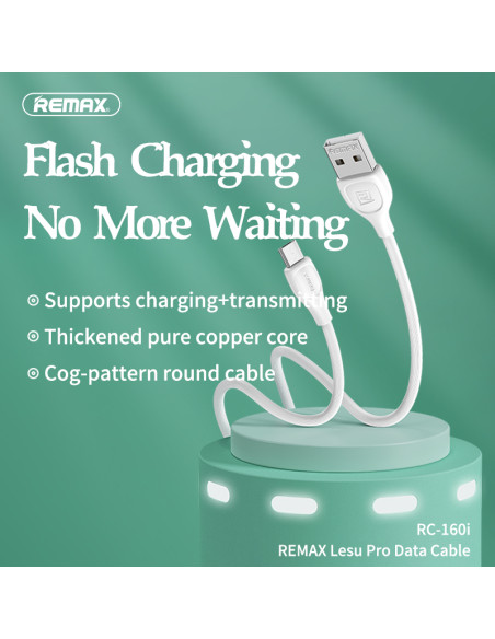 REMAX Lesu Pro serijos 2.1A duomenų perdavimo kabelis RC-160m (USB-Micro)